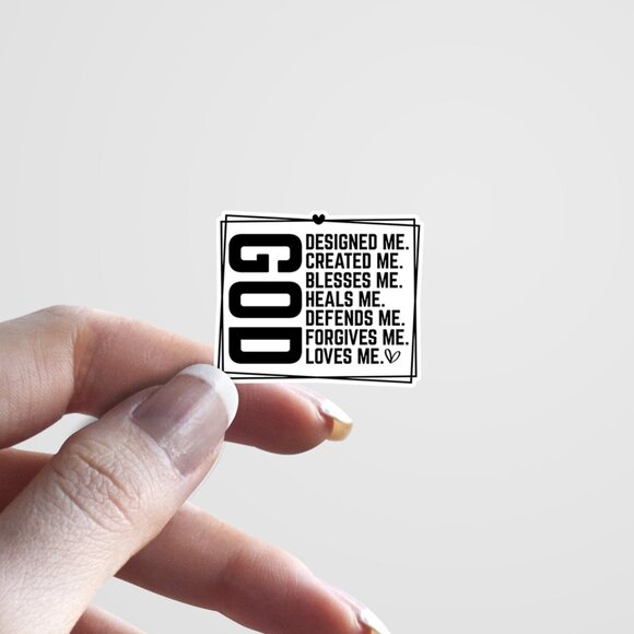 3pc - God Designed Created Blessed Me Sticker Decal Pack – Tumbler, Laptop - Picture 3 of 7